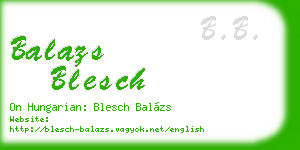 balazs blesch business card