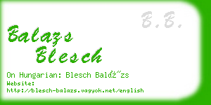 balazs blesch business card